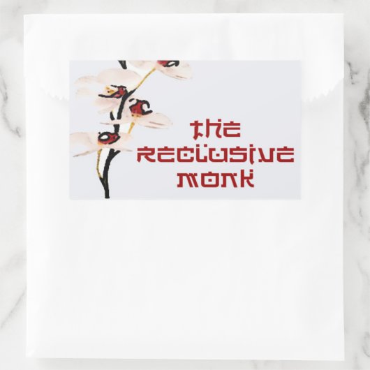 Rote Orchidee Rechteckiger Aufkleber (Tasche)