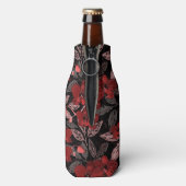 Rote Orchideen auf schwarz. Flaschenkühler (Flasche Rückseite)