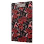 Rote Orchideen auf schwarz. Klemmbrett (Links)