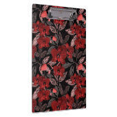 Rote Orchideen auf schwarz. Klemmbrett (Rechts)