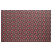 Rote Orchideen auf schwarz. Stoff (Yard (91,4 cm))