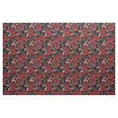 Rote Orchideen auf schwarz. Stoff (Fat Quarter (45,7 x 55,9 cm))