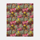 Rote Orchideen. Fleecedecke (Vorderseite)