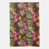 Rote Orchideen. Geschirrtuch (Vertikal)