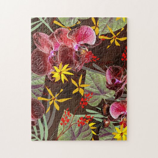 Rote Orchideen. Puzzle (Vertikal)