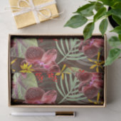 Rote Orchideen. Seidenpapier (Geschenk)