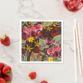 Rote Orchideen. Serviette (Beispiel)