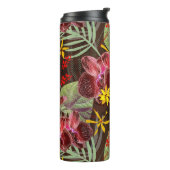 Rote Orchideen. Thermosbecher (Nach links gedreht)