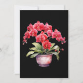 Rote Orchideen Winter Sommerhochzeit Einladungen (Rückseite)