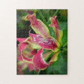 Rote Orchideenblüte blühende ästhetische Foto - Puzzle (Vertikal)