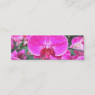 Rote Orchideenblüte, Blumenfotografie Mini Visitenkarte