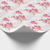 Rote Orchideenhochzeit der botanischen Blume Geschenkpapier (Ecke)
