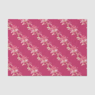 Rote Orchideenverpackung Blume Aquarellkunst Seidenpapier