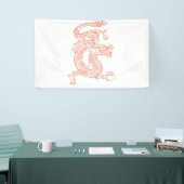 Rote orientalische skizzierte Drache-Kunst Banner (Messeveranstaltung)