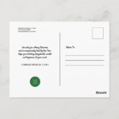 Rote Ornament Medical Clinic Feiertage Grüße Postkarte (Rückseite)