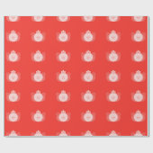 Rote Ornament-Muster Geschenkpapier (Flach)