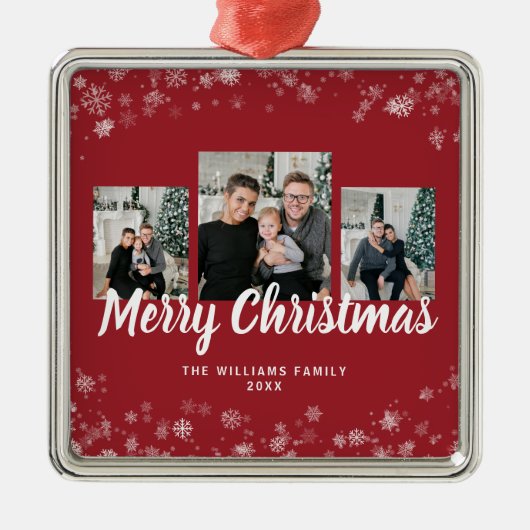 Rote Ornamente aus Snowflake (Vorne)