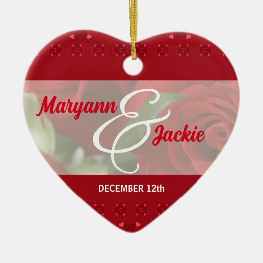 Rote Ornamente ihres ersten Jahrestags (Vorne)