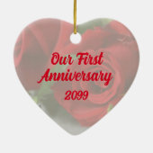 Rote Ornamente ihres ersten Jahrestags (Hinten)