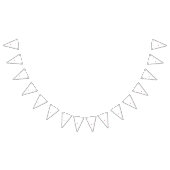 Rote Ornamente mit Blumenmotiv und Konifermotiv Wimpelkette (Alle)