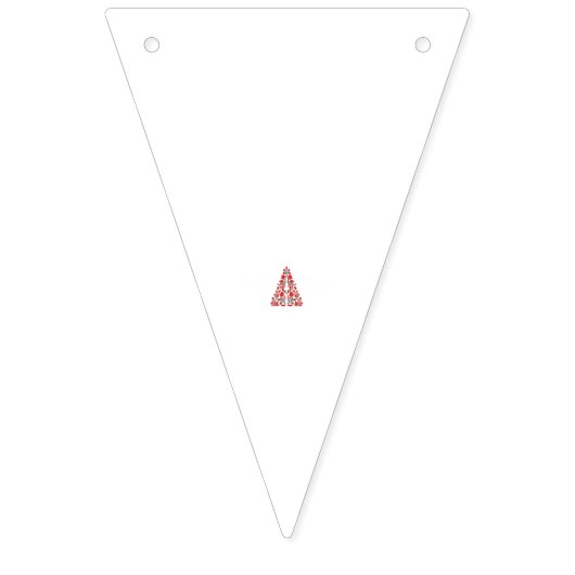 Rote Ornamente mit Blumenmotiv und Konifermotiv Wimpelkette (Erste Fahne)