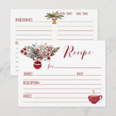 Rote Ornamente Postkarte (Vorne/Hinten)