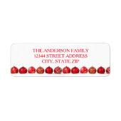 Rote Ornamente - Rücksendeadresse (Vorne)