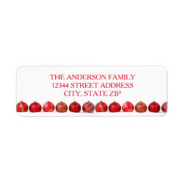 Rote Ornamente - Rücksendeadresse