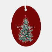 Rote Ornamente und Star Weihnachtsbaum (Vorderseite links)