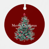 Rote Ornamente und Star Weihnachtsbaum (Vorderseite)