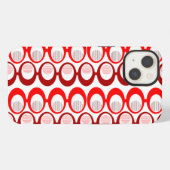 Rote Oval-Schnüre iPhone Hülle (Rückseite (Horizontal))