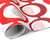 Rote Ovale Geschenkpapier (Rolleneckpunkt)