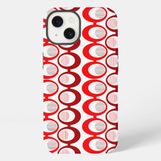 Rote Ovale iPhone Hülle (Rückseite)