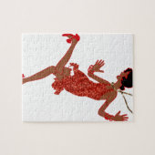 rote Pailletten schwarze Flapper Puzzle (Horizontal)