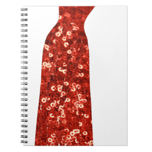 rote Pailletten Vintage Pin Up Notizblock