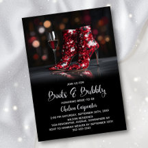 Rote Paillettenstiefel und prickelnde Bridal Showe