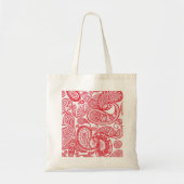Rote Paisley-Tasche Tragetasche (Vorne)