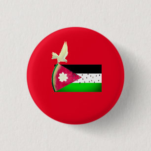 Rote Palästina-Unterstützung Wassermelonen-Designs Button
