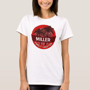 Rote Palme, die für den Familienurlaub geeignet is T-Shirt