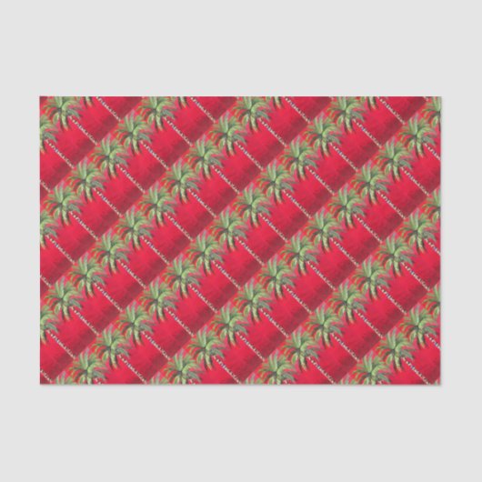 Rote Palme Seidenpapier (Vorderseite)