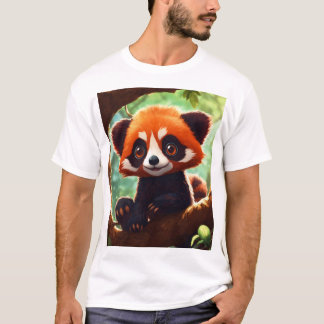 Rote Panda auf einer Baumzweigung bezaubern T-Shirt