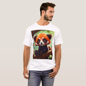 Rote Panda auf einer Baumzweigung bezaubern T-Shirt (Vorne ganz)