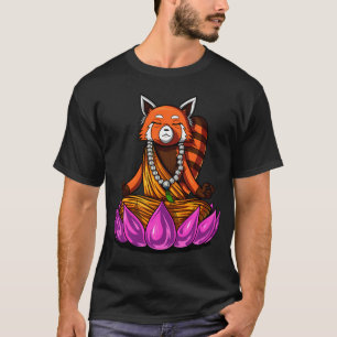 Rote Panda-Bär-Meditation T-Shirt