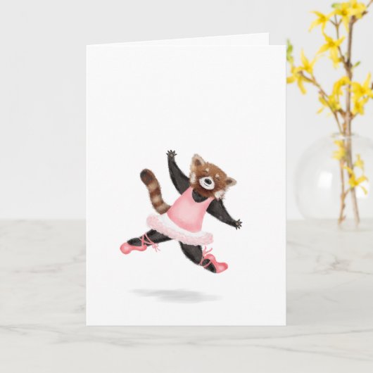 Rote Panda-Blankokarte Karte (Gelbe Blume)