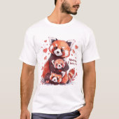 Rote Panda Familie: Mami, ich Liebe Sie T - Shirt (Vorderseite)