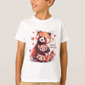 Rote Panda Familie: Mami, ich Liebe Sie T - Shirt (Vorderseite)