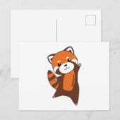 Rote Panda Niedlicher Tiere für Kinder Kawaii Postkarte (Vorne/Hinten)