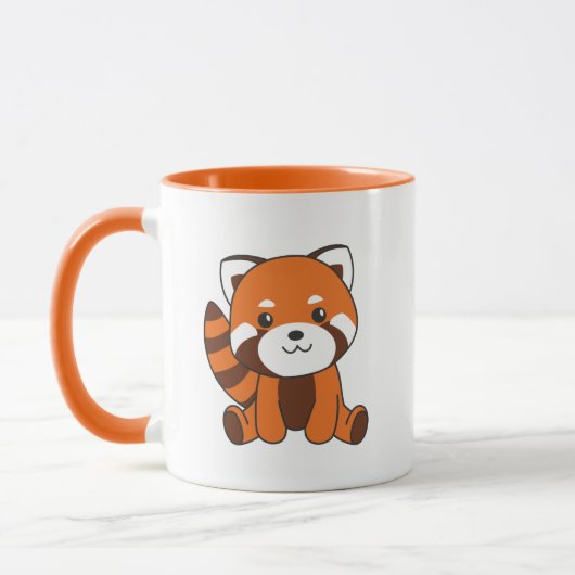 Rote Panda Niedlicher Tiere für Kinder Kawaii Tasse (Links)