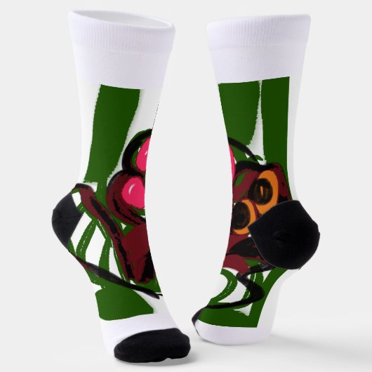 Rote Panda Socken (Gewinkelt)