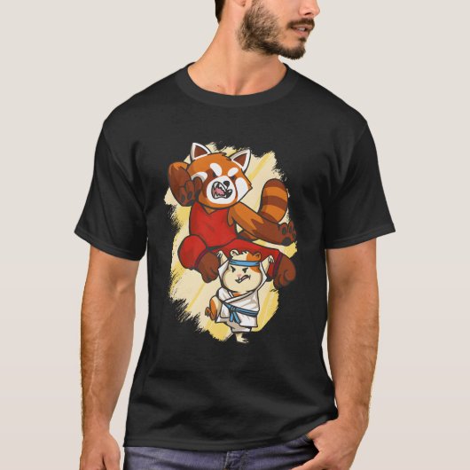 Rote Panda und Hamster Kämpfer Karate T-Shirt (Vorderseite)